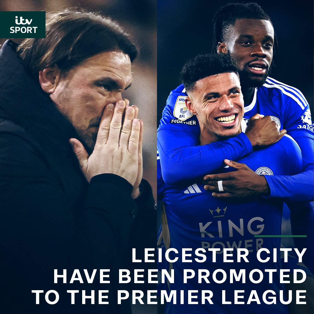 Leicester City are 🔙 in the Premier League 🦊 This was confirmed after Leeds United lost 4-0 to QPR in the Championship sealing the Foxes' return to the top flight 🆙
