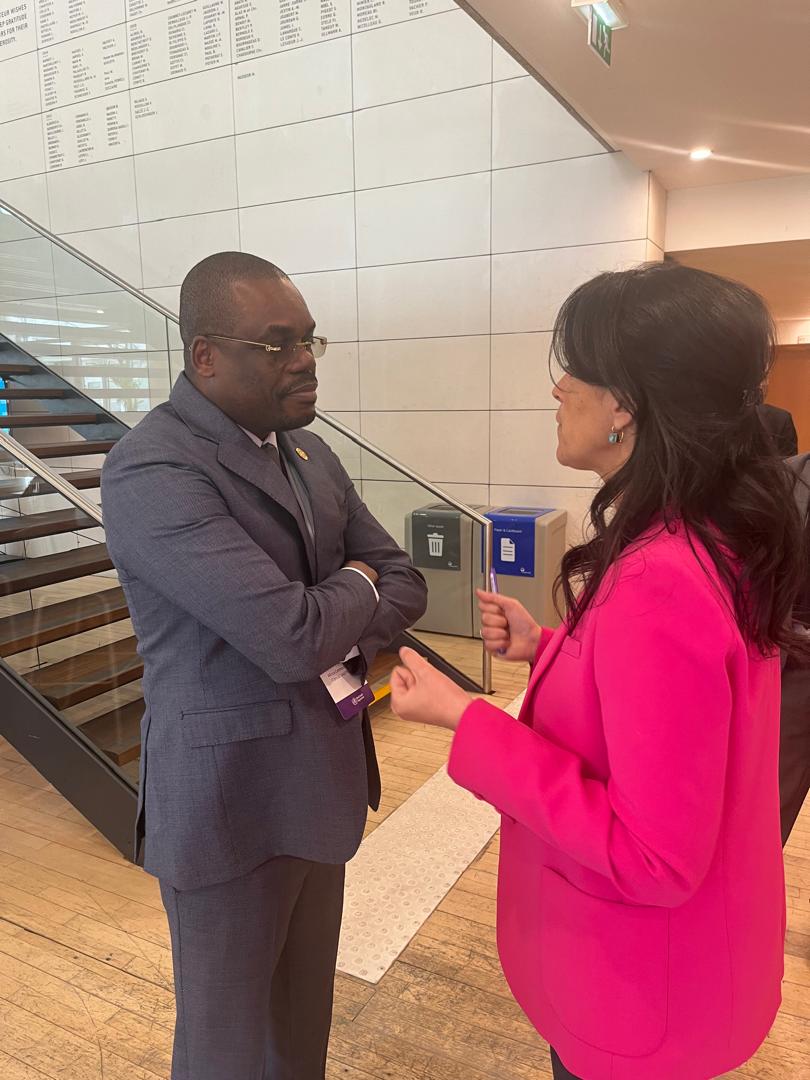 Had a productive meeting with @CZacharopoulou, French Minister of State for Development, at the #WHO meeting. Discussed the launch of the African Vaccine Manufacturing Accelerator (#AVMA), aimed at creating a sustainable vaccine industry in Africa. The #AVMA, under @AfricaCDC,