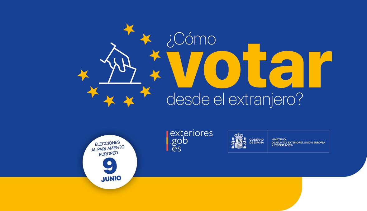 #VotoCERA: si eres español y resides en el extranjero con derecho a   voto en las #EleccionesEuropeas #EleccionesUE2024 del #9J, consulta tus datos   en el censo. Periodo de reclamaciones del 22 al 29 de abril. 
Consulta el   horario en exteriores.gob.es/Consulados/san…

#VotoExterior #9J