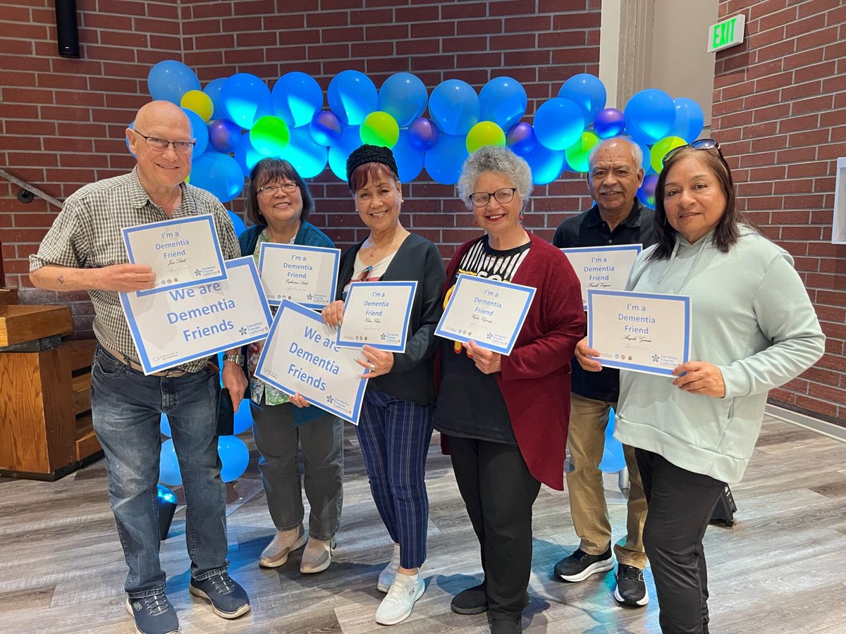We love seeing so many new Dementia Friends in Gardena! After attending a free session, these Dementia Friends are now ready to make a change in their community. TY @CityofGardena