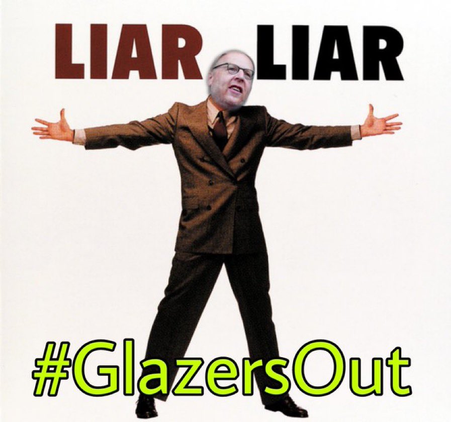 Glazer liars out #GlazersOut #GlazersFullSaleNOW @ManUtd @BucsFoundation