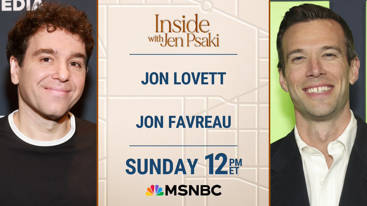 SUNDAY at 12pm ET: @jonlovett & @jonfavs