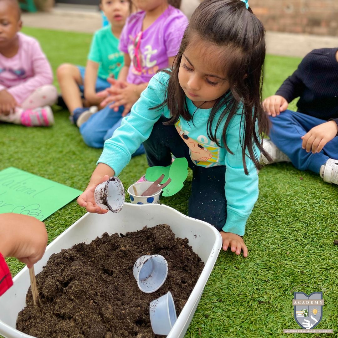 Our Primary friends dive into the #ArborDay spirit by planting their Earth-shaped seed balls from Earth Day into cute tree cups!

#SugarLandPrivateEducation #MontessoriEducation #ReggioEmilia #EarlyChildhoodEducation #CogniaAccredited #Cognia #HoustonsBest #HoustonsBestOfTheBest