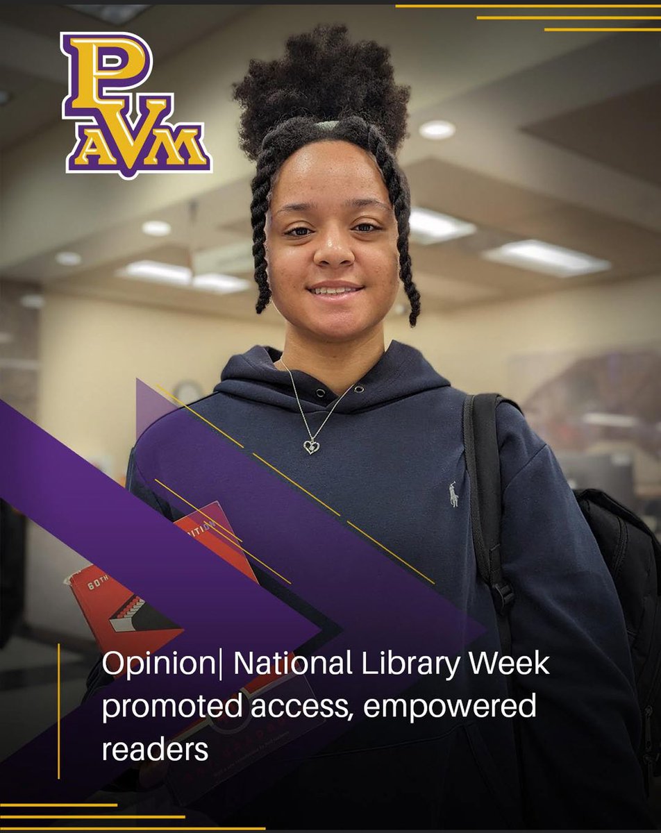 Opinion👤| National Library Week promoted access, empowered readers📚. To read more, click here🔗: pvamu.edu/blog/opinion-n…. #PV #PVAMU #PVOPINION 💜💛