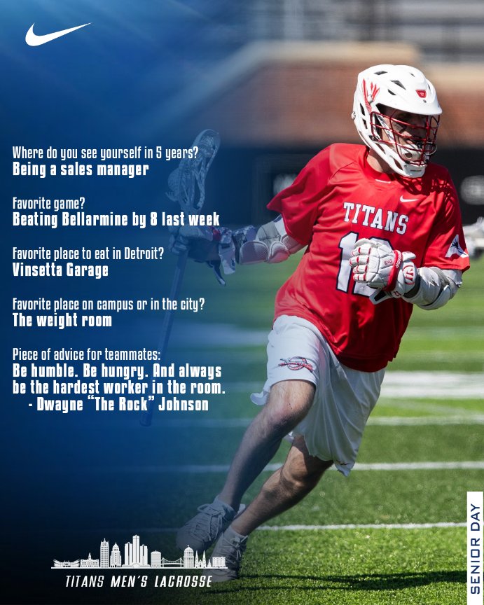 He has made a major impact since transferring to the Titans and we salute Luke Majick on his career 

#DetroitsCollegeTeam #DetroitMercy2024 #TitanForLife ⚔️🥍