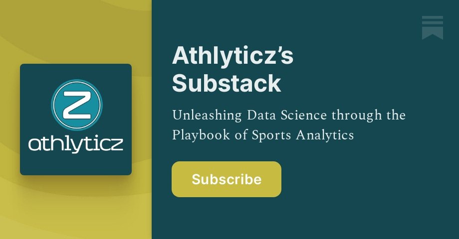 Make sure to sign up for our Substack as we prepare to launch! -- First articles are releasing later in May.

#rstats #statistics #stats #datascience #sports #sportsanalytics #Quartopub #RMarkdown

athlyticz.substack.com/subscribe