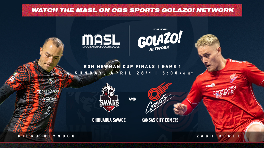 The MASL is back on the @CBSSportsGolazo Network for Game 1 of the Ron Newman Cup finals!

See the @SavageCUU and @KCComets kick off their series from the Cable Dahmer Arena on Sunday at 5 PM EST exclusively on Golazo!