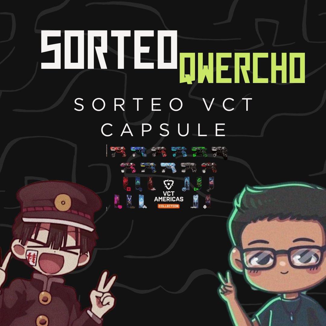 SORTEO DE 2 VCT CAPSULE

Requisitos:

❎Seguirme en Twitter
❎Seguir a <a href="/QwertyTeTeUvE/">Qwerty</a> 
❎Dar Rt y Like
❎Etiquetar 2 amigos

Los ganadores los daré el día 5 de mayo 

Mucha suerte!!!