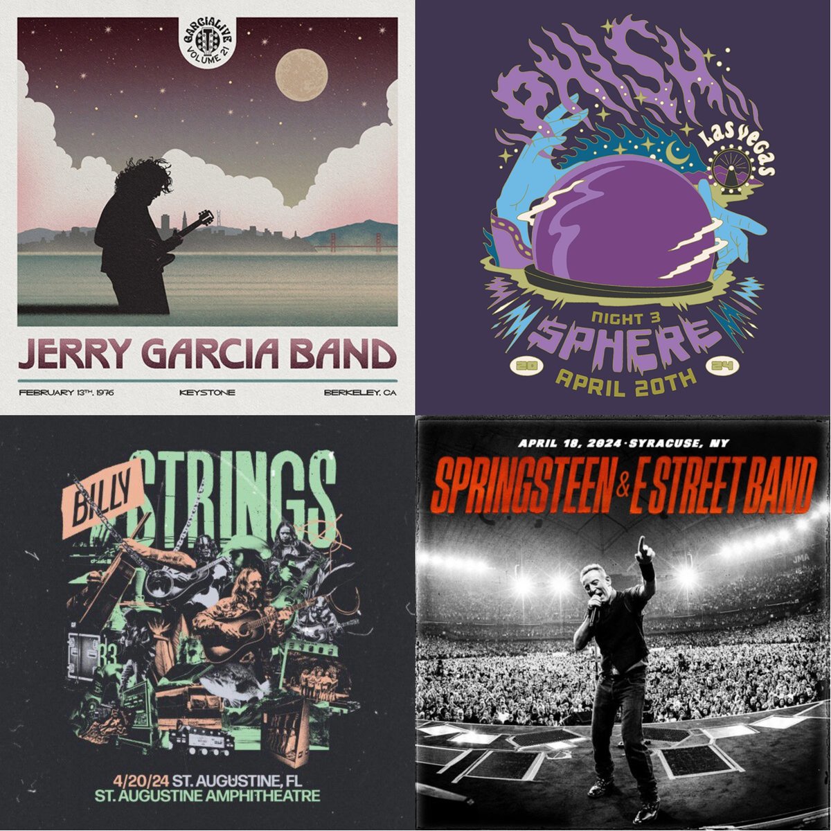 Fresh tracks from the @Phish @SphereVegas residency, a taste of Bruce @Springsteen's East Coast run, and some heady archives from @JerryGarcia and more will be featured tonight on the final nugs Radio #WeeklyLiveStash. 

Tune in on @SiriusXM, and we'll have info for what's to…