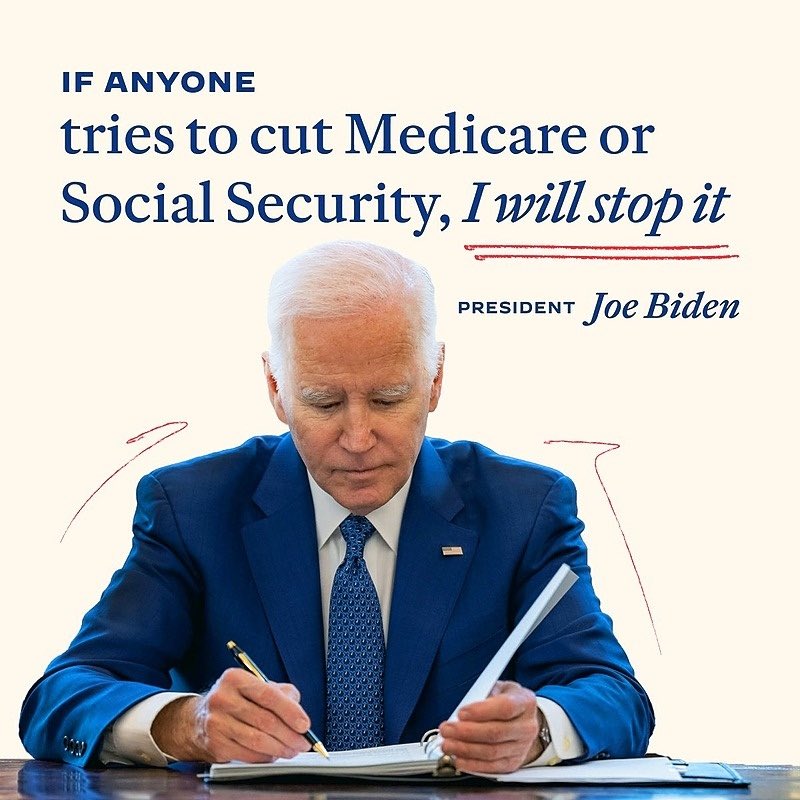 When Trump and MAGA extremists come for Medicare and Social Security, @‌JoeBiden and Democrats will stop them. Always.