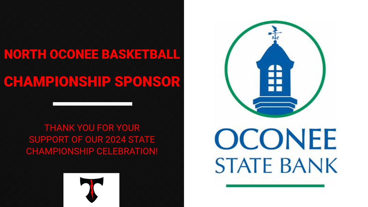 Thank you to Oconee State Bank for their amazing support of North Oconee Basketball!