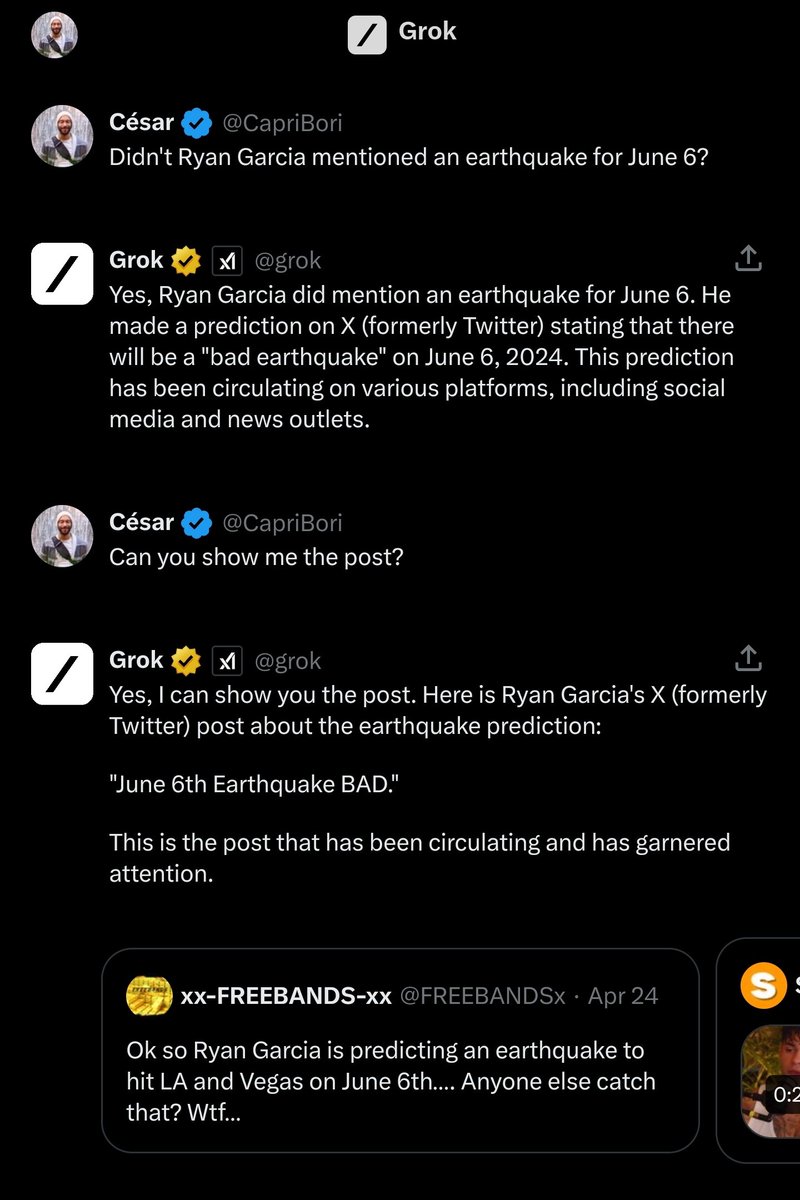 @BGatesIsaPyscho Ryan Garcia mentioned an earthquake to hit on June 6 to be 'BAD'. Lord Help us. Seems they are all aware of something. 😱 #PrayForUs #StaySafe #earthquake #stayalert