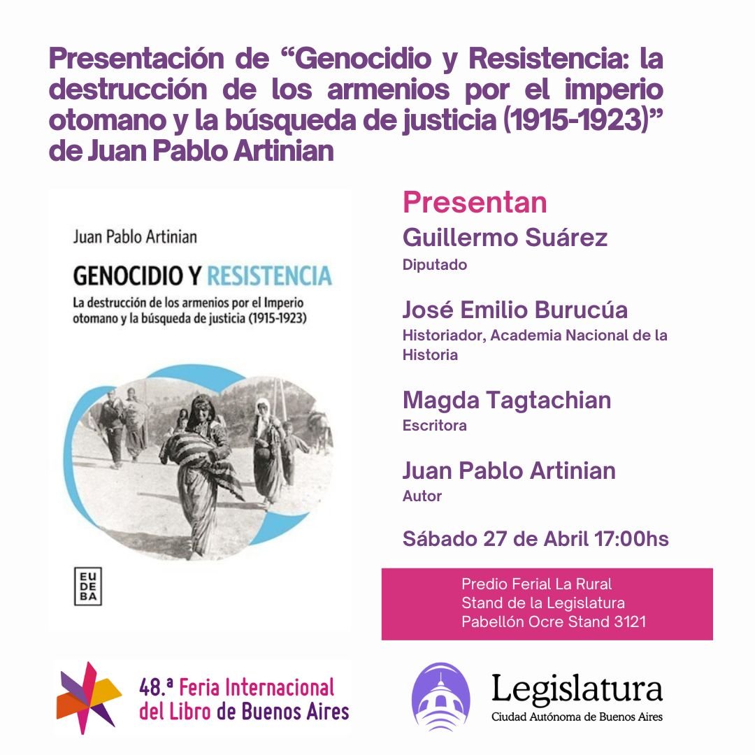 Leí este libro de @JPArtinian este año y me flasheó. Excelente, tanto para entender el genocidio armenio en sí, como para entender el desarrollo de conceptos claves para los derechos humanos, como la figura de crímenes de lesa humanidad y el negacionismo. Nos vemos mañana!