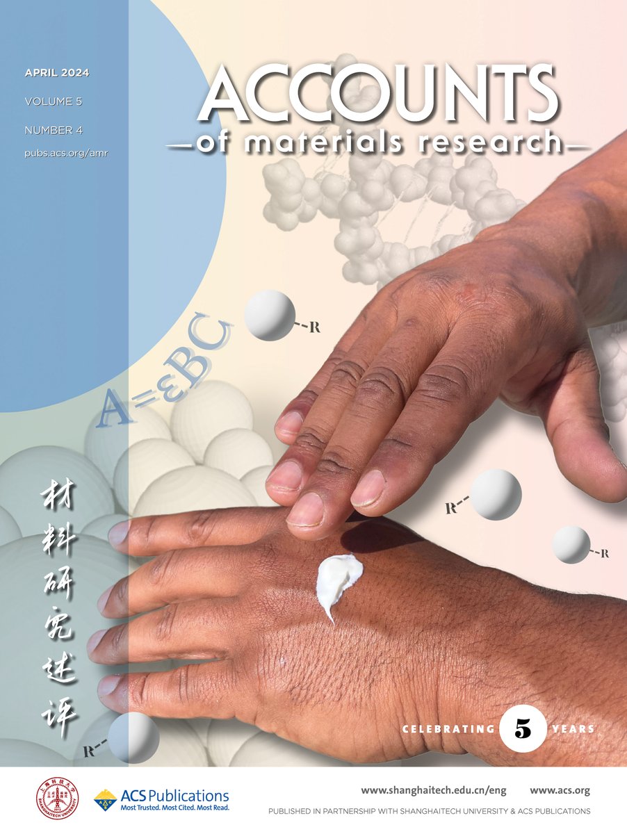 Congratulations AJ Addae @ajiswriting @UCLAchem @SULAlabs on having today's cover of Accounts of #Materials Research @ACSPublications for her Viewpoint on white cast from #nano particle-based #sunscreen bit.ly/SunScAMR24 #chemistry