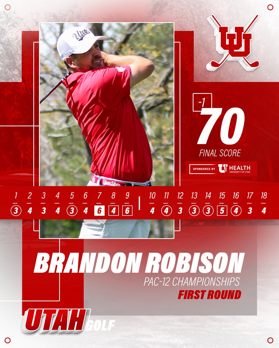 Two Utes are in the top 10 with one round down at the Pac-12 Championships! Follow it live: bit.ly/4ddWETS #GoUtes
