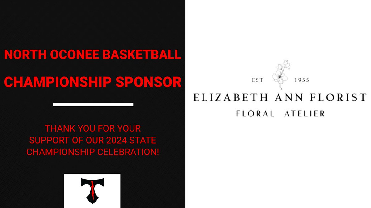 Thank you to Elizabeth Ann Florist for their beautiful support of our State Championship Celebration!