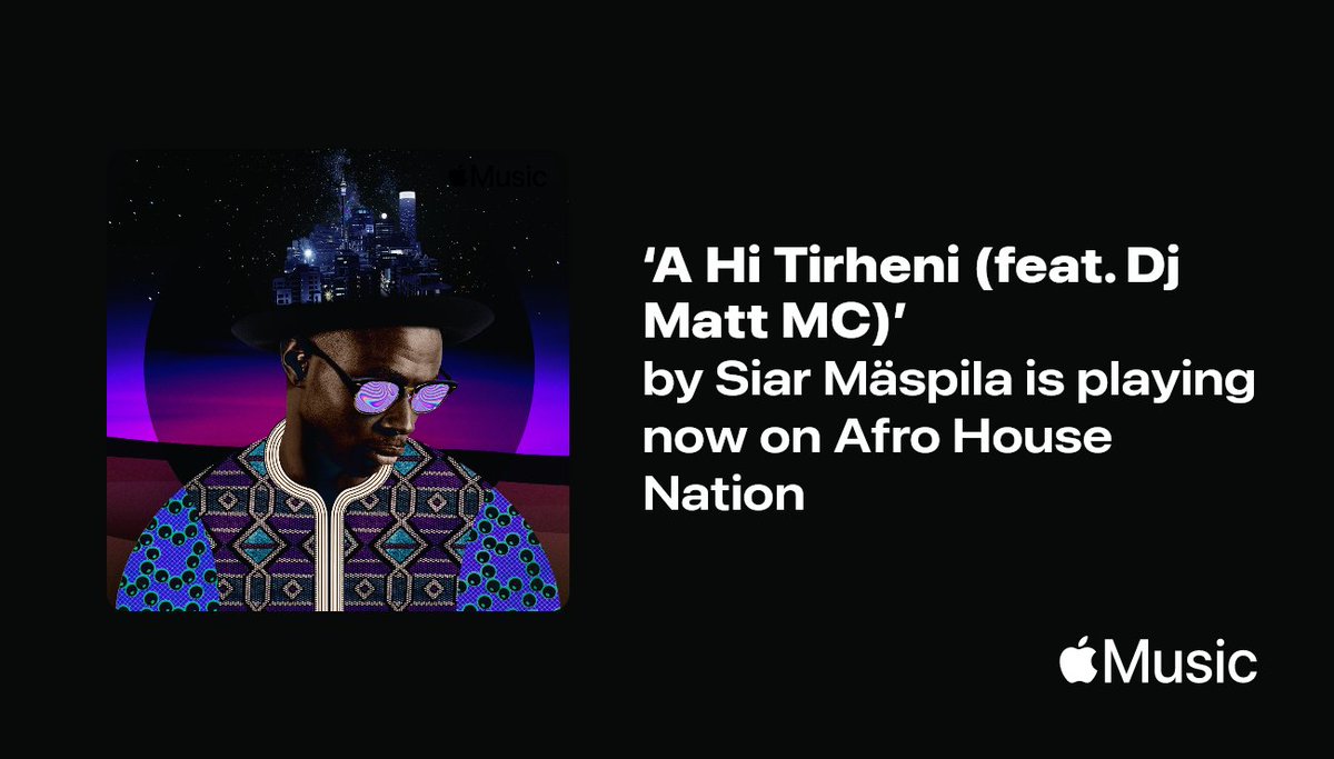 Deepnight_Ent's tweet photo. Thank you @AppleMusic for featuring "A Hi Tirheni" by @Siar_Maspila (feat. DJ Matt MC) on Afro House Nation playlist. Go check it out!
#Ahitirheni #DeepNightEntertainment #PR #RT https://t.co/FwivqGjNFd