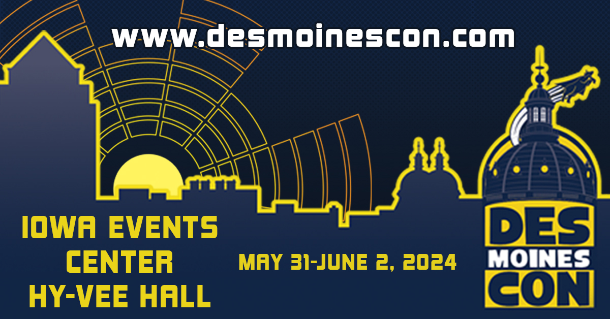 Des Moines Con returns to the Iowa Events Center this May 31 through June 2! Join in on the celebration of comics, toys, TV, film, art, cosplay, games, and all things nerdy 👾 Grab your tickets today ➡️ bit.ly/3nOwMc4