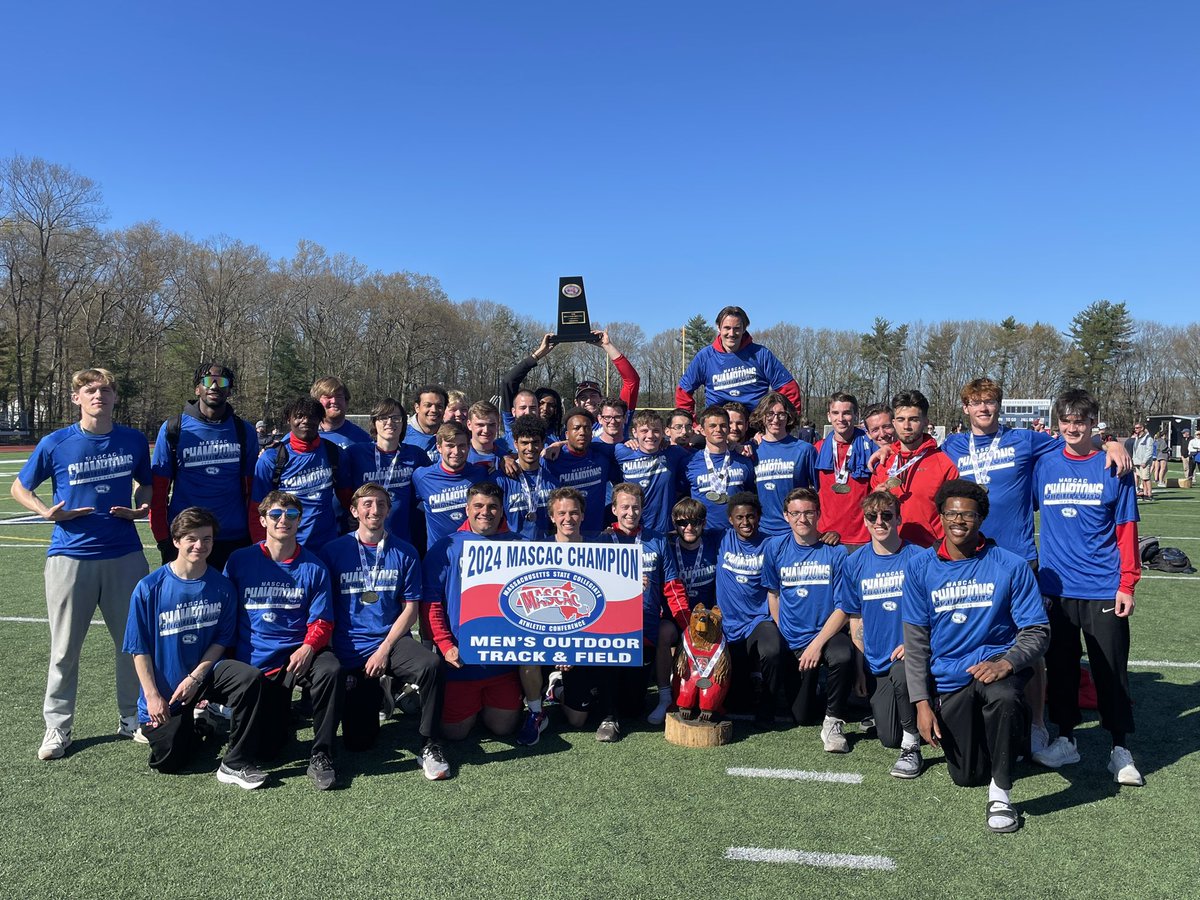 For the sixth consecutive season, @bsubears take home the #MASCAC Men’s Outdoor Track and Field Championship! #d3tf #MASCACpride