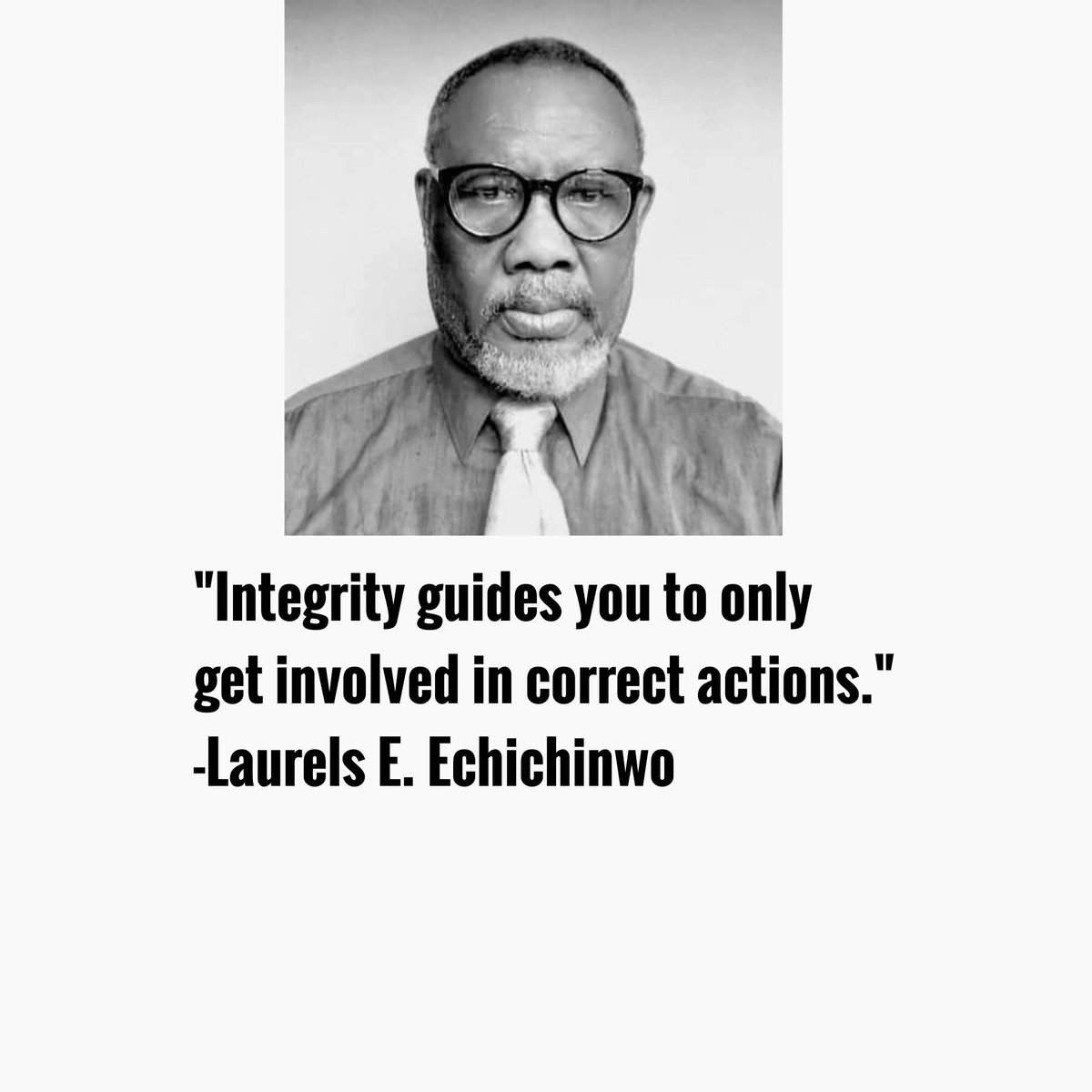 'Integrity guides you to only get  involved in correct actions.' -Laurels E. Echichinwo 
#laurelsechichinwoinspirationalquotes