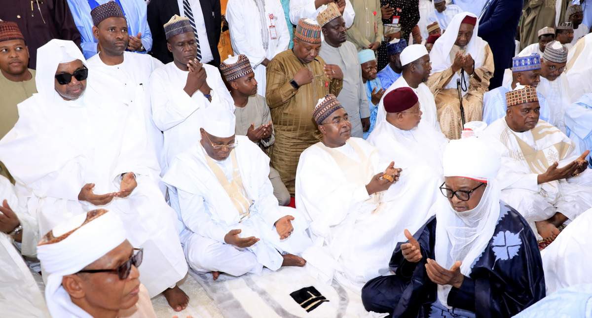 It was an honour attending the wedding Fatiha of Engr Mustapha Baba Shehu at the National Mosque, Abuja, today. I wish the couple a blessed marriage. -AA