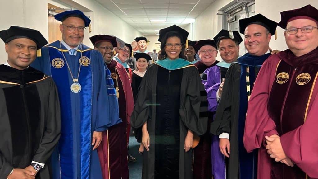 It was an honor to attend @DrJBHenderson’s Investiture as @LATech ‘s 15th President, especially with many dear Friends and Colleagues. The only thing better than the ceremony and his wonderful address was seeing his beautiful and growing Family. Godspeed to my Brother, President…