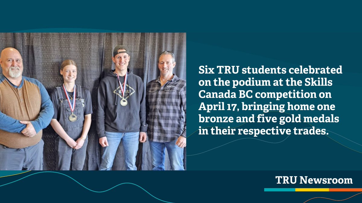 All five of TRU’s gold medalists will represent Team BC at the nationals in Quebec City, where more than 500 students and apprentices from across the country compete in over 40 trades. Read more: inside.tru.ca/2024/04/26/tra… #myTRU #ThompsonRiversUniversity #TRU