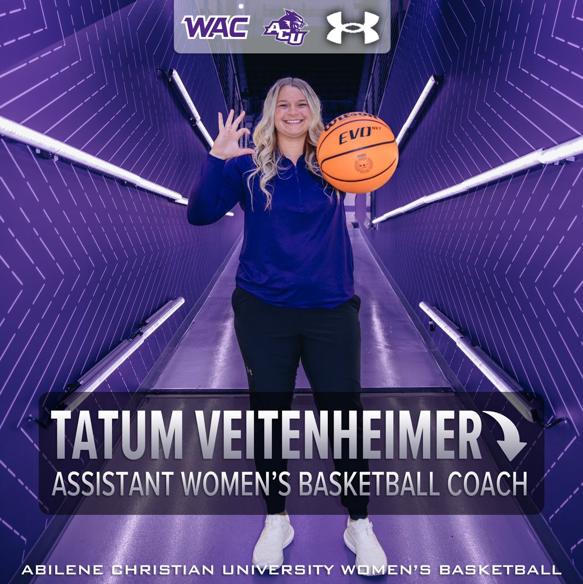 ACUWBB's tweet photo. Hey Wildcat fans, help us welcome new assistant coach, Tatum Veitenheimer, to our Wildcat Family! 

#GoWildcats https://t.co/gaJ0KyALcj