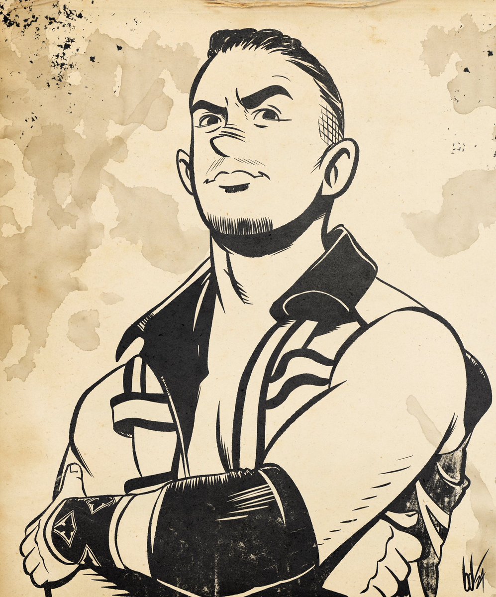 Up today we have a new @starkmanjones. This one I almost scrapped while I was inking it because I wasn’t super feeling it, but I’m glad I kept it up because I’m happy with the results. #aew #prowrestling #rickystarks #absolute #strokedaddy