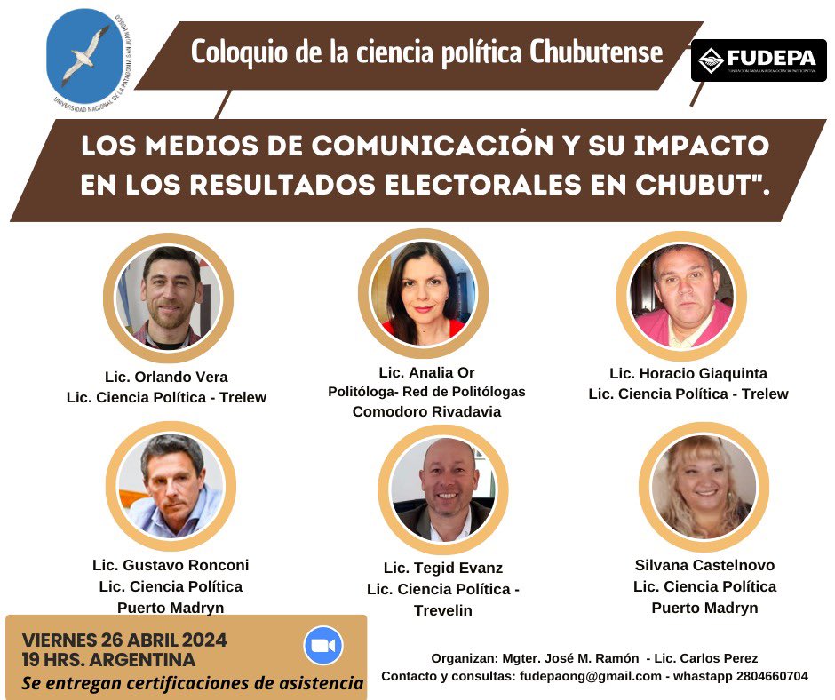 📍A las 19 hs participaré de la presentación del Informe sobre medios y resultados electorales en Chubut, invitada por colegas de @Fudepa1 @Josemariaramon1 Se puede ver en: youtube.com/live/rgBxI_HYg…