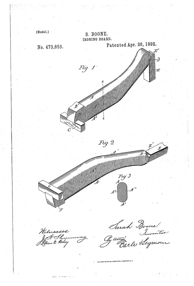 On this day in 1982 Sarah Boone invented a special type of ironing board.

#sarahboone
#americanhistory
#blackhistory
#onthisday
#april26th

patents.google.com/patent/US473653