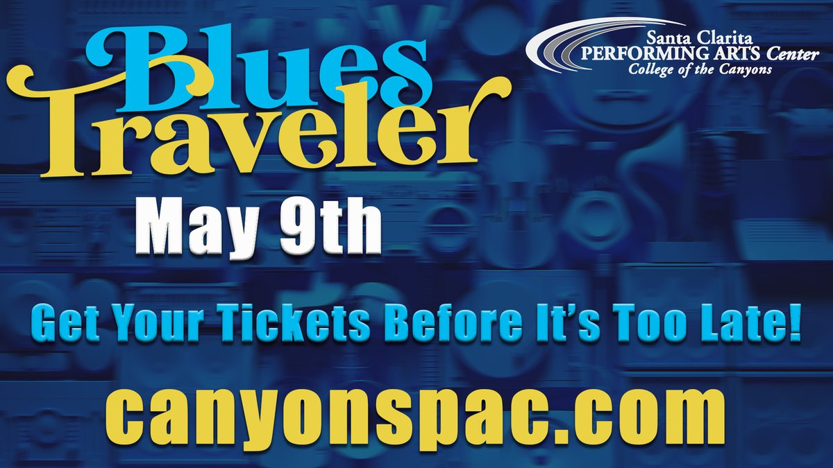 🎶🎸 Don't miss out! @Blues_Traveler is coming to the Santa Clarita PAC on May 9th! 🎤✨ Get your tickets now and get ready to rock! 🎟️🤘

canyonsPAC.com

#BluesTraveler #LiveMusic #SantaClaritaPAC #SCV #LAEvents #SantaClarita #LiveMusicLA #LAEntertainment