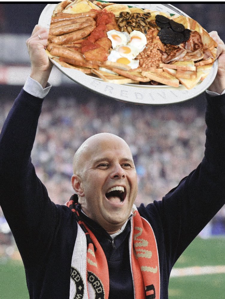 Arne Slot is a fervent believer in the performance enhancing benefits of the full english. The cheaper the better Feyenoord’s success has been built on it Expect it to play a big part in the future at Anfield #FullEnglishRedMenFamily