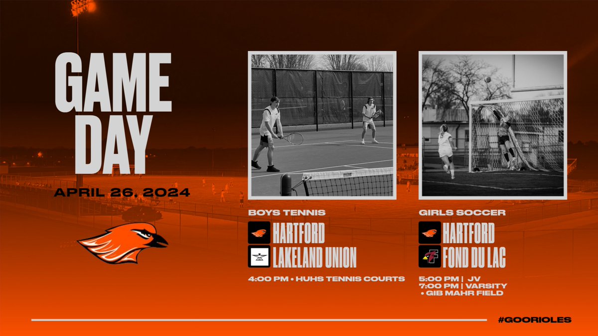 Game day vibes are here! 🎾⚽ Let's cheer on our girls' soccer team as they dominate the field and our boys' tennis team as they ace their way to victory! Let's go, Orioles! @HUHS_BGTennis @HUHS_GSoccer