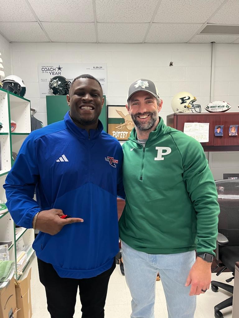 Thank you Louisiana Tech and Texas State for visiting and recruiting Poteet Athletes! #Poteetstrong