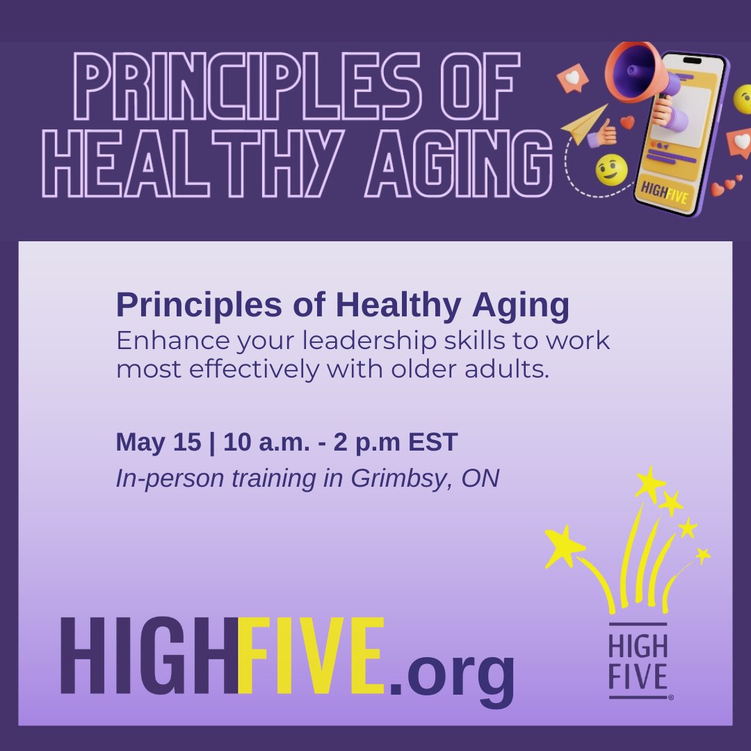 Principles of Healthy Aging 📅 May 15 | 10 - 2 PM EST Gain recognition for having certification and expertise in working with older adults by completing the training and reviewing training materials in a dynamic group setting. prontario.org/eventlist#439/…