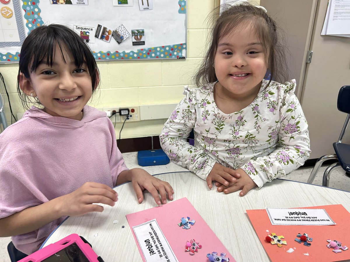 Reverse inclusion day! This is a VERY special day when our Gen. Ed kids get to spend some time with our CASE kids in THEIR classrooms. Just look at the smiles! We are all unique! We are all special! The perfect end to autism awareness week. #hmt123 #d123 #weINCLUDE #AutismAware