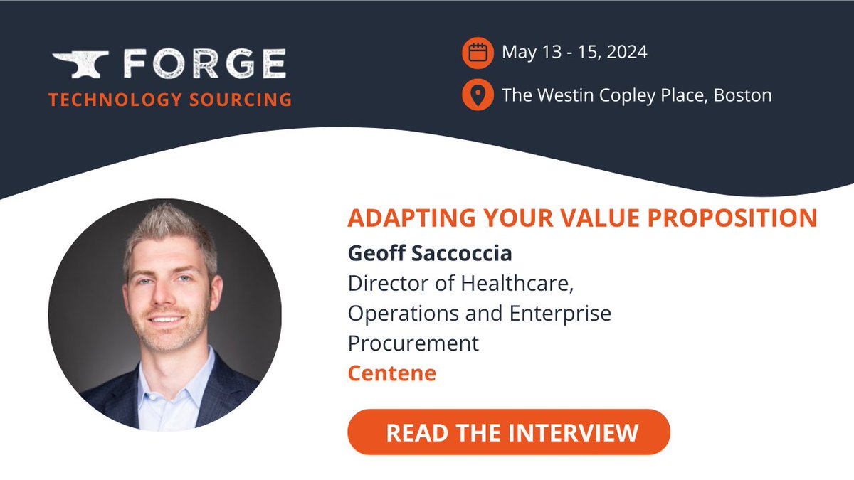 📢 Big Reveal: An exclusive interview with Geoff Saccoccia at @Centene. Take a deep dive as Geoff shares how securing and implementing technology solutions is just the start of a bigger journey. Read more: hubs.li/Q02v7n1c0 #ForgeTech24