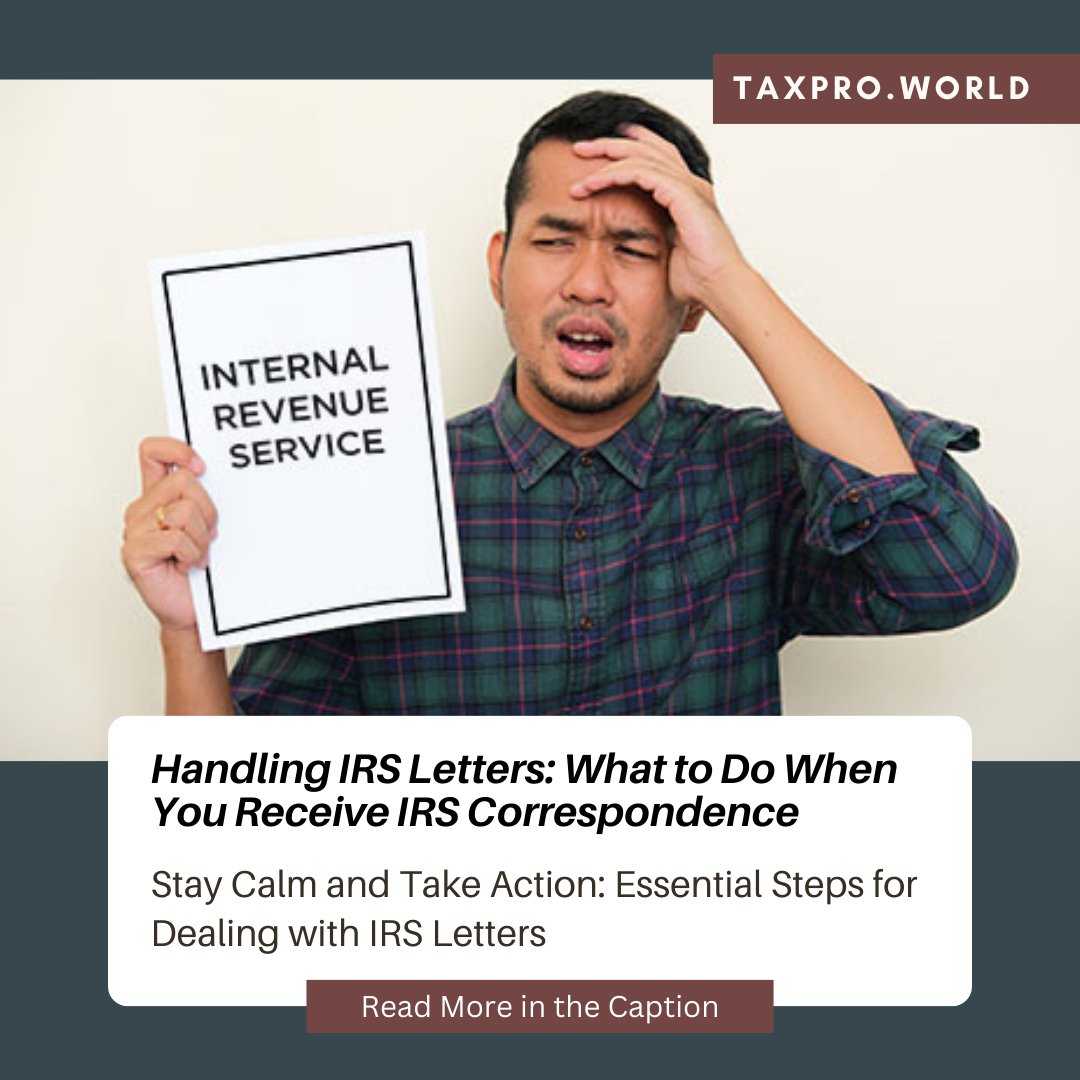 ⚠️ If you've received a letter from the IRS, don't ignore it! Take the time to understand the issue, explore your options, and seek professional assistance if needed. Here’s more: bit.ly/4d3BTdD  
#IRS #TaxHelp #FinancialEducation