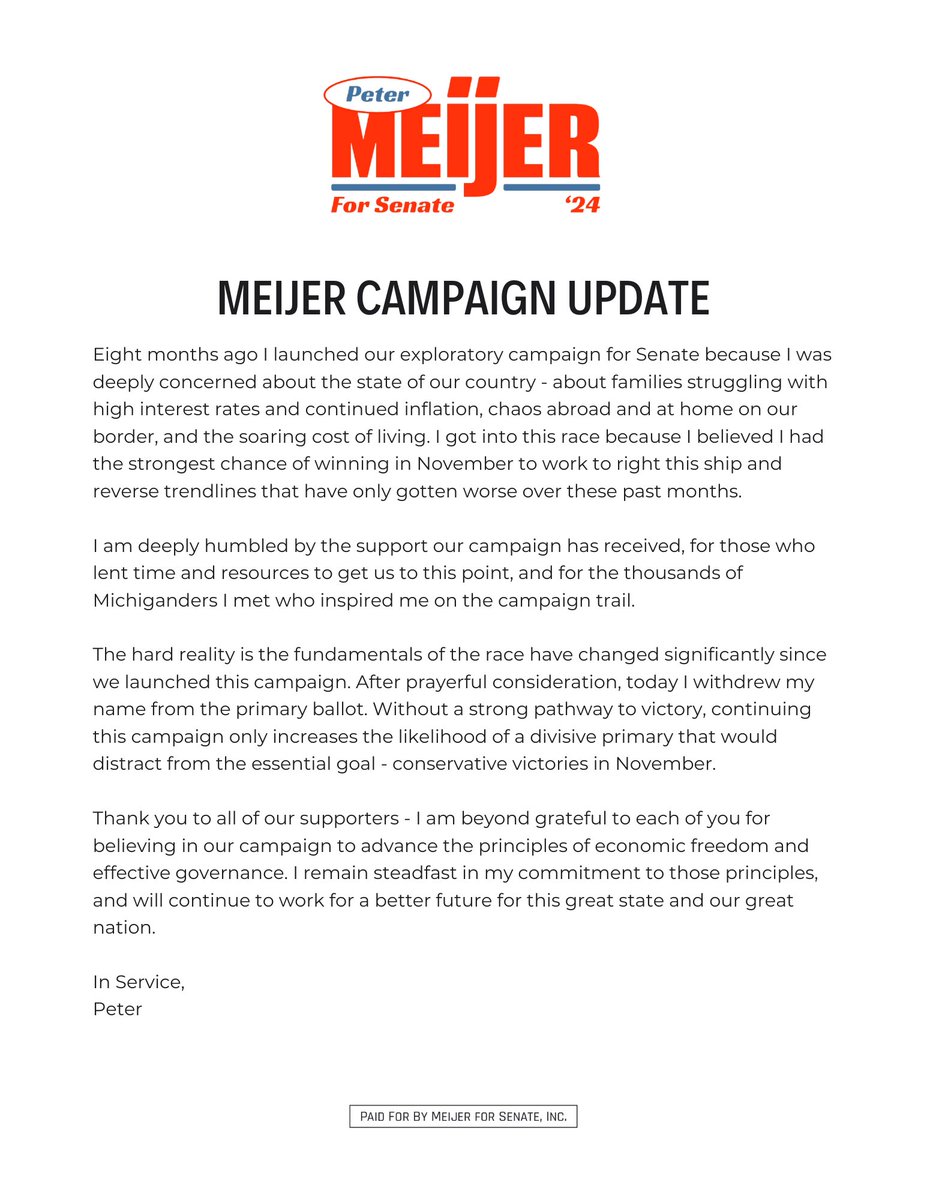 Peter Meijer for Senate (@VoteMeijer) on Twitter photo 2024-04-26 21:00:24