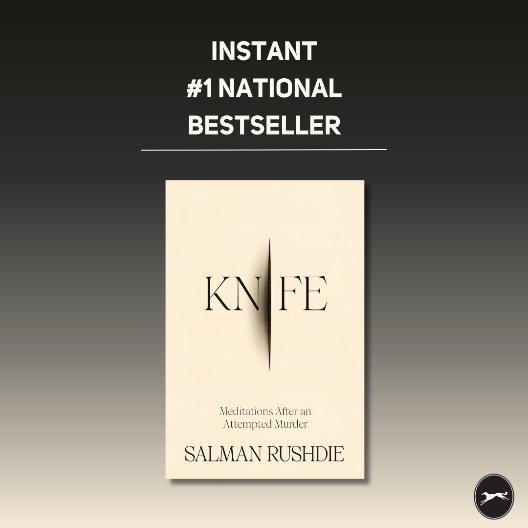KNIFE by Salman Rushdie is an Instant #1 Bestseller on the @globeandmail and @TorontoStar lists! Congratulations @SalmanRushdie! ✨🎉
