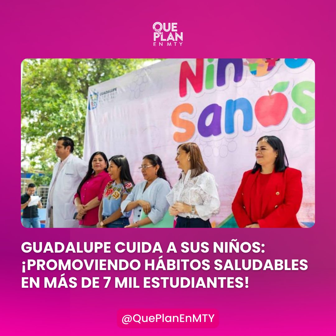 🍏 ¡Guadalupe cuida a sus niños! 💪 Con el programa 'Niño Sano', promovemos hábitos saludables en más de 7 mil estudiantes. ¡Únete a la iniciativa y fomenta una vida activa y nutritiva para nuestros niños! #NiñoSano #GuadalupeSaludable #HábitosSaludables 🏃‍♂️🍎