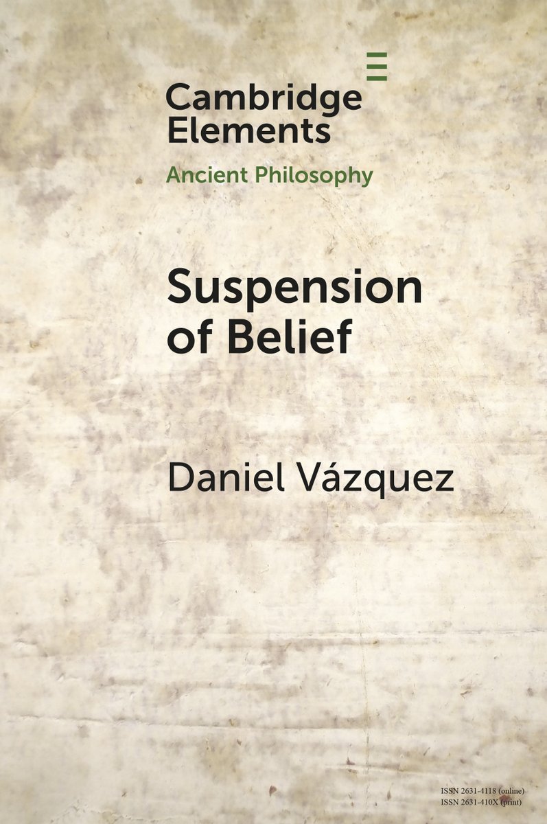 New Cambridge Element Suspension of Belief by @danvazh is now free to read for 2 weeks! 
cup.org/4baqua5
#cambridgeelements #classicalstudies