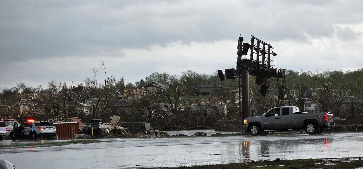 Devastating tornado damage near Waterloo and Elkhorn, NE