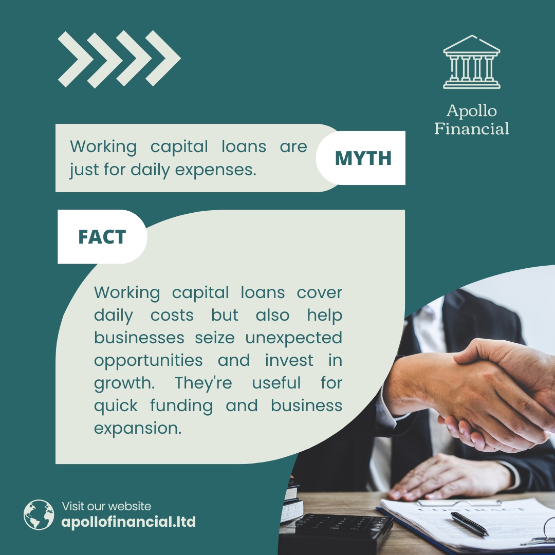 ApolloFSG's tweet image. While working capital loans do cover daily costs, they&apos;re also key to seizing unexpected opportunities and fueling business growth. 

Ready to harness the power of working capital for your business expansion? 

#BusinessLending #BoostYourCashFlow #StartupSupport #FinanceMadeEasy
