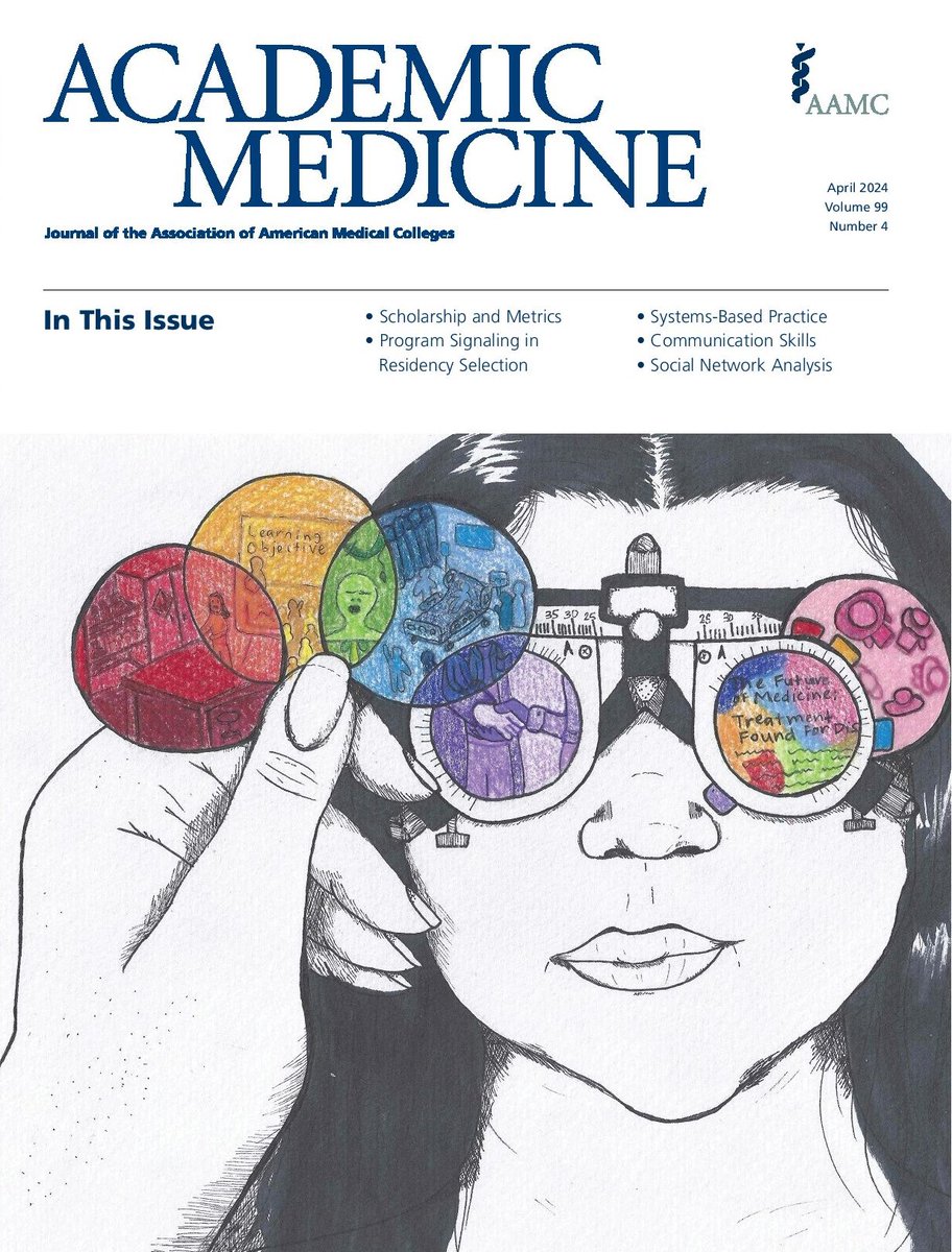 Check out our April cover! Zoie Majida N. Fares' ink drawing conveys how the multiple roles of #healthprofessionals overlap with the 5 missions of academic medicine (envisioned by editor-in-chief Laura Weiss Roberts, MD, MA): ow.ly/1xKM50RpAbB. #MedEd #MedHumanities