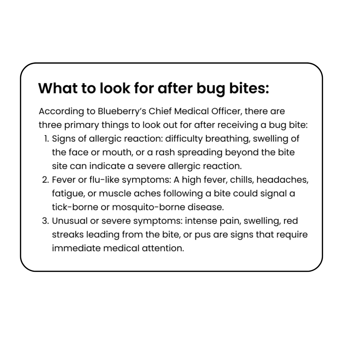 Bug bites are on the rise across the U.S. as springtime arrives; now is the best time to prepare to keep your family prepared for outdoor adventures!

#blueberryinsights #blueberrytrends #publichealth #healthtech #famtech #pediatriccare
