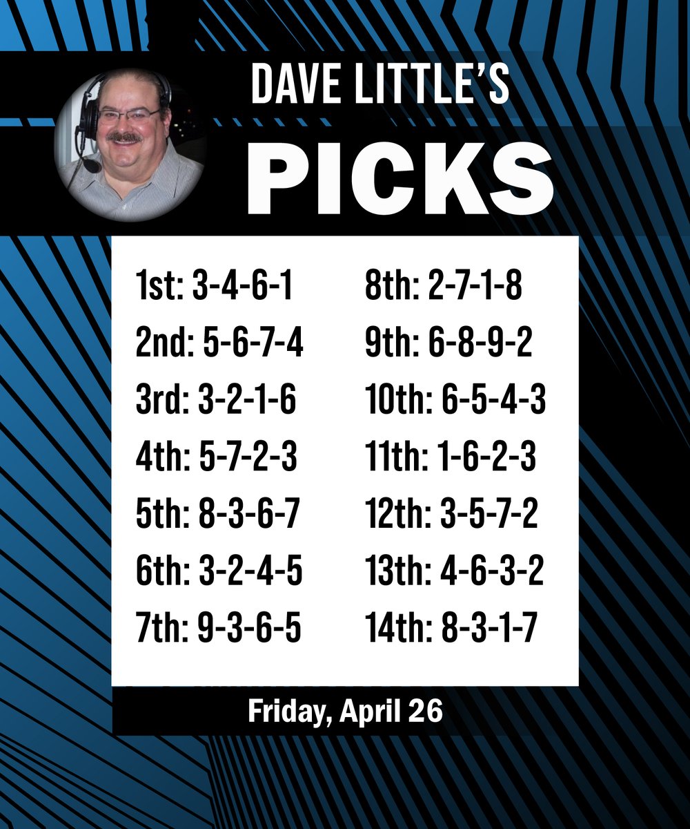 Selections from @DaveLittleBigM for tonight's card‼️ 

#playbigm #harnessracing
program pages: bit.ly/3lsNUTF