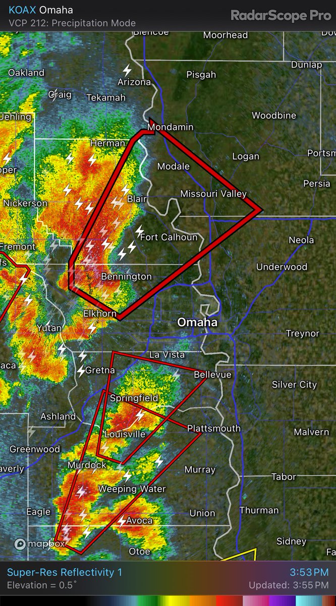 Omaha proper: More potentially tornadic storms are moving in from the south.

Continue to monitor local media, and please please have a plan.