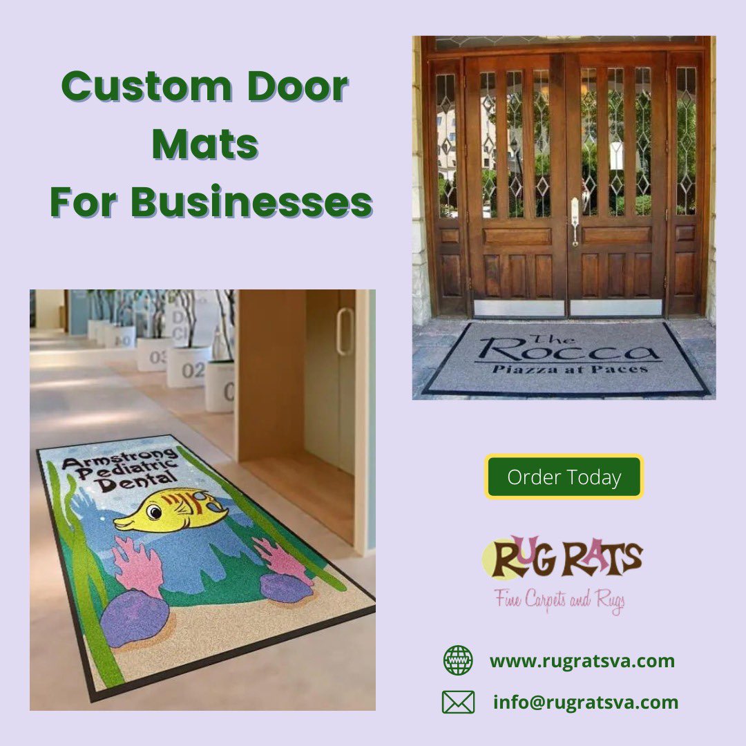 ◽️Custom door mats with logos are an excellent way to showcase your business’s brand and make a lasting impression on customers..
🔗rugratsva.com/custom-door-ma…
📩info@rugratsva.com

#rugratsva #customrugs #logorug #logorugs #custommats #rugdesign #rugdesigner #rugs #rugshop #rugsale